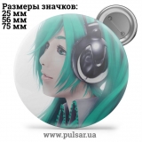 Значок Hatsune Miku and Vocaloid (Мику Хацунэ и Вокалоид) tape 63