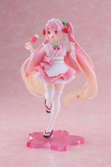 Оригинальная аниме фигурка «"Character Vocal Series 01 Hatsune Miku" Sakura Miku Newley Written Figure Japanese Cafe Ver.»