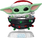 Виниловая фигурка «Funko Pop! Star Wars: Mandolorian - Grogu (Holiday Pram)»