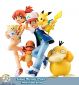 Оригинальная аниме фигурка G.E.M. Series - Pokemon: Ash & Pikachu & Charmander Complete Figure