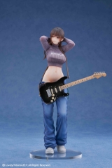 Оригинальная аниме фигурка «Guitar Sister Illustrated by hitomio 16 1/7 Complete Figure Limited Edition w/Bonus»