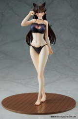 Оригинальная аниме фигурка «The Story of a Manga Artist Who Was Imprisoned by a Strange High School Girl Konata "Competition Swimsuit & Cat Lingerie" Costume Set 1/6 Complete Figure»