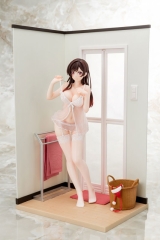 Оригинальная аниме фигурка «1/6 scaled pre-painted figure Rent-A-Girlfriend MIZUHARA Chizuru in see-through lingerie figure Angel White Ver.»