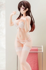 Оригинальная аниме фигурка «1/6 scaled pre-painted figure Rent-A-Girlfriend MIZUHARA Chizuru in see-through lingerie figure Angel White Ver.»