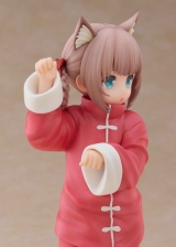 Оригинальная аниме фигурка «Palette Uchi no Neko ga Onnanoko de Kawaii Dress-up Collection Nyan Fu Kinako Complete Figure»