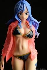 Оригинальная аниме фигурка «FAIRY TAIL Juvia Lockser Gravure_Style "Black Bikini!!" Sheer Wet Shirt SP 1/6 Complete Figure»