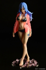 Оригинальная аниме фигурка «FAIRY TAIL Juvia Lockser Gravure_Style "Black Bikini!!" Sheer Wet Shirt SP 1/6 Complete Figure»