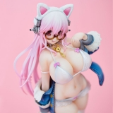 Оригинальная аниме фигурка «Super Sonico White cat ver. Complete Figure»