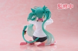 Оригинальная аниме фигурка «Hatsune Miku Desktop Cute Figure Nekomimi Cat Ear T-shirt Ver.»