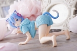 Оригинальная аниме фигурка «Taito Zero Starting Life in Another World Desktop Cute Figure - Rem (Cat Roomwear Ver.)»