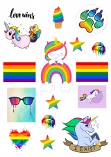 Стикеры LGBT Unicorn