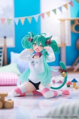 Оригинальная аниме фигурка «Hatsune Miku Desktop Cute Figure Nekomimi Cat Ear T-shirt Ver.»