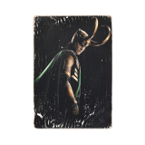 Деревянный постер «Loki in helmet»