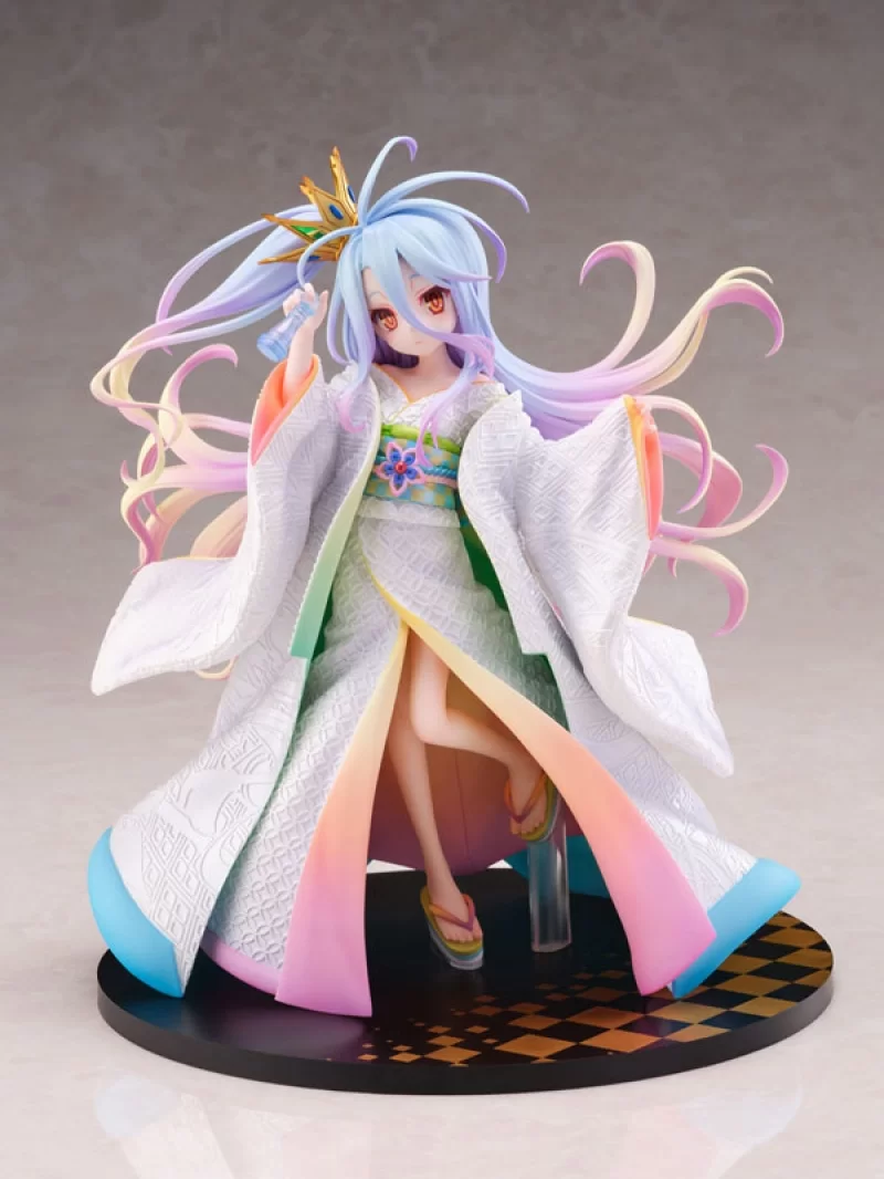 Оригинальная аниме фигурка «No Game No Life Shiro -Shiromuku- 1/7 Complete  Figure»