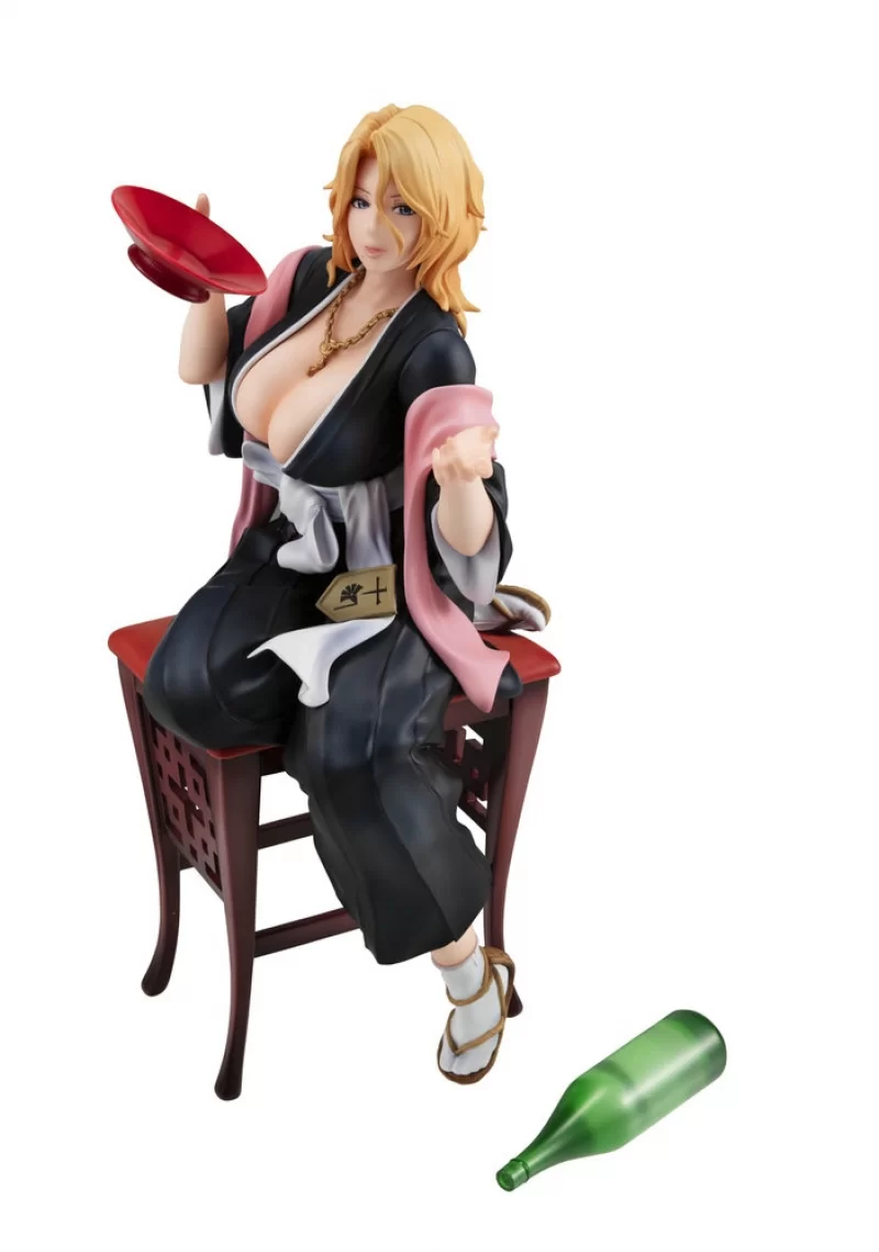 Оригинальная аниме фигурка «G.E.M. Series BLEACH Rangiku Matsumoto  Thousand-Year Blood War Tipsy ver. Complete Figure»