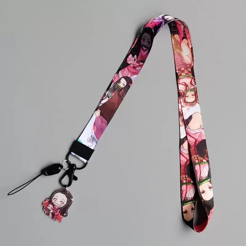 Брелок ленточка Demon Slayer Lanyards Anime Kimetsu No Yaiba Neck Strap